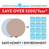 2ct Paw Inspired® Round Washable Pee Pads, 17in