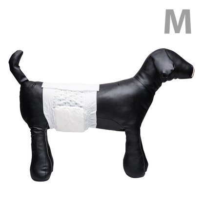 144ct Paw Inspired Ultra Protection Disposable Male Wraps (Belly Bands) Bulk, Medium