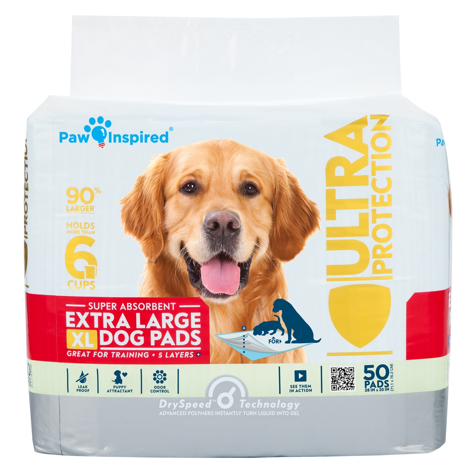 300ct Paw Inspired Ultra Protection XL Puppy Training Pads