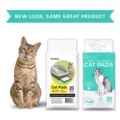 80ct Peritas Generic Refill Cat Pads for Breeze Tidy Cat Litter System 16.9"x11.4"