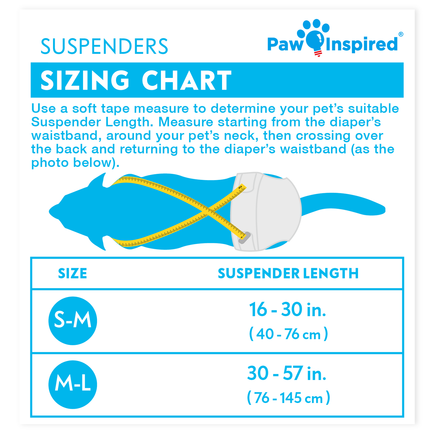 Paw Inspired Washable and Disposable Dog Diaper Suspenders