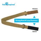 Paw Inspired Washable and Disposable Dog Diaper Suspenders, Brown