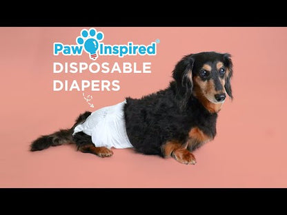 256ct Paw Inspired Ultra Protection Female Disposable Dog Diapers, Medium Plus, Bulk